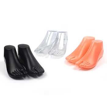 

transparency Pair of Hard PP Female Feet Mannequin Foot Model Tools for Shoes Display (Adult Feet)