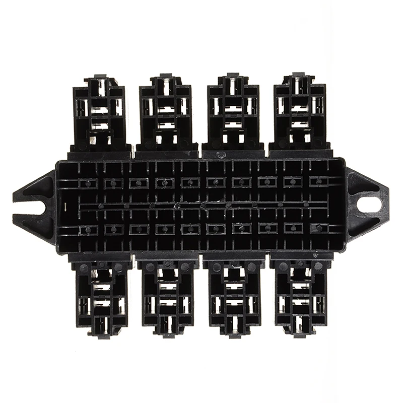 20 Way Black Car Seat Medium Relay Fuse Box Assembly with 40pcs Terminals Car Engine Compartment Insurance Holder Box Mounting