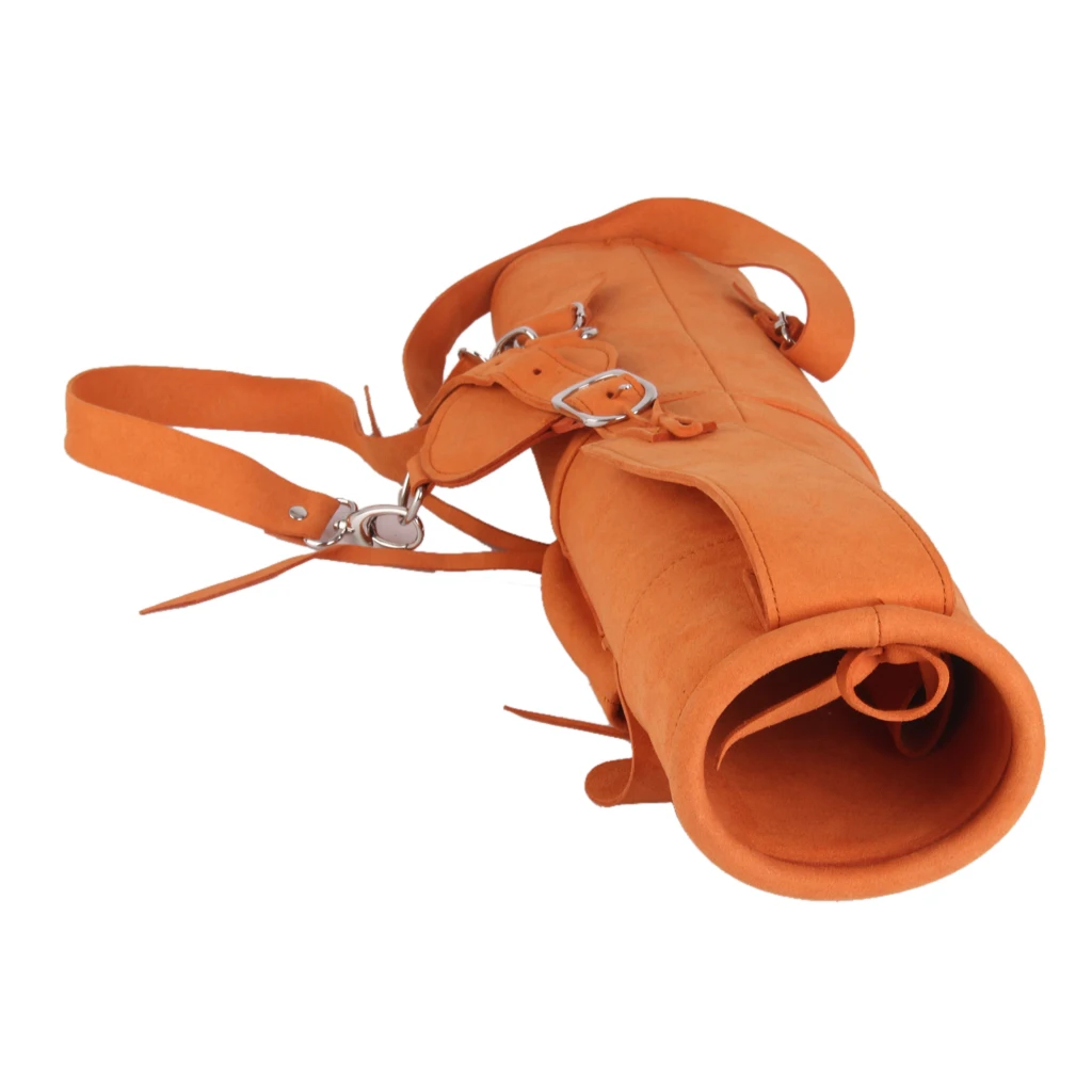 

TRADITIONAL ARCHERY SUEDE LEATHER SIDE/HIP BACK QUIVER BELT BAG HOLDER POUCH