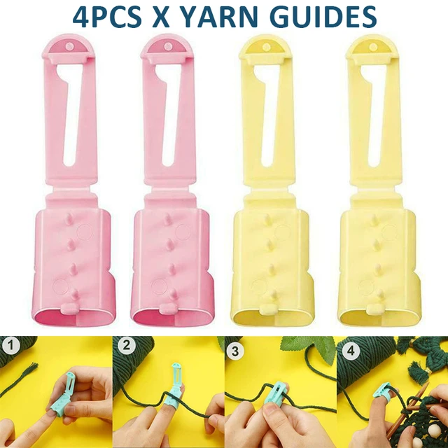 4Pcs Yarn Guide Finger Holder Knitting Thimble Tool Plastic Yarn Guide  Separated Yarns Tools for Crochet Knitting Crafts - AliExpress