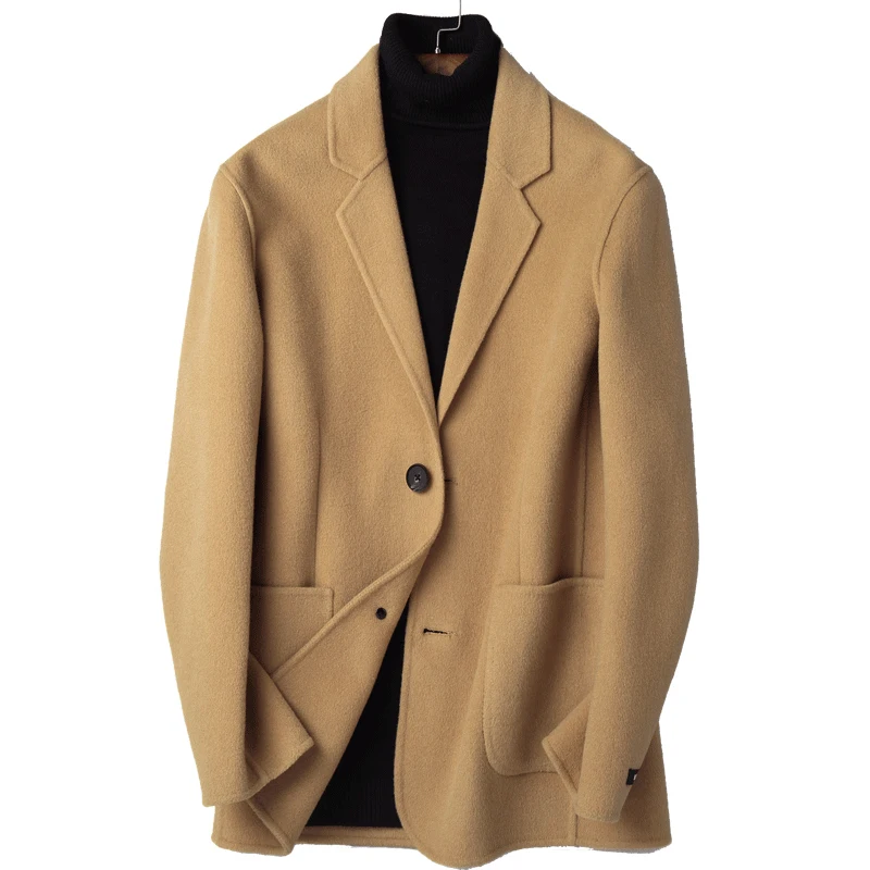 

Double-side Woolen Coat Autumn Winter Jacket Men 100% Wool Coat Windbreaker Short Mens Jackets and Coats Abrigo Hombre MY1885