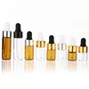 Comparison 50pcs/lot 1ml 2ml 3ml 5ml Empty Glass Essential Oils Dropper Bottles In Refillable Mini Amber Serum Vials With Piette 32767988027