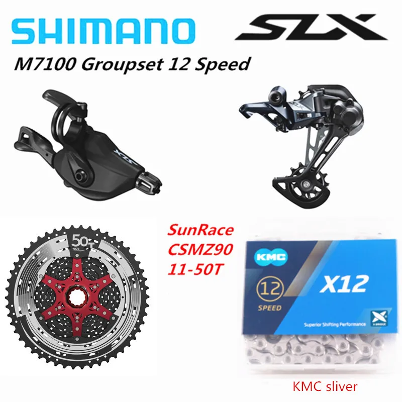 SHIMANO DEORE SLX M7100 Groupset MTB горный велосипед 1x12-Speed 11-50T SL+ RD+ CSMZ90+ KMCX12/CN-M7100 M7100 переключатель заднего хода