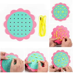 Novo manual do jardim de infância diy tecer materiais de pano bebê aprendizagem precoce educação brinquedos auxiliares de ensino matemática brinquedos