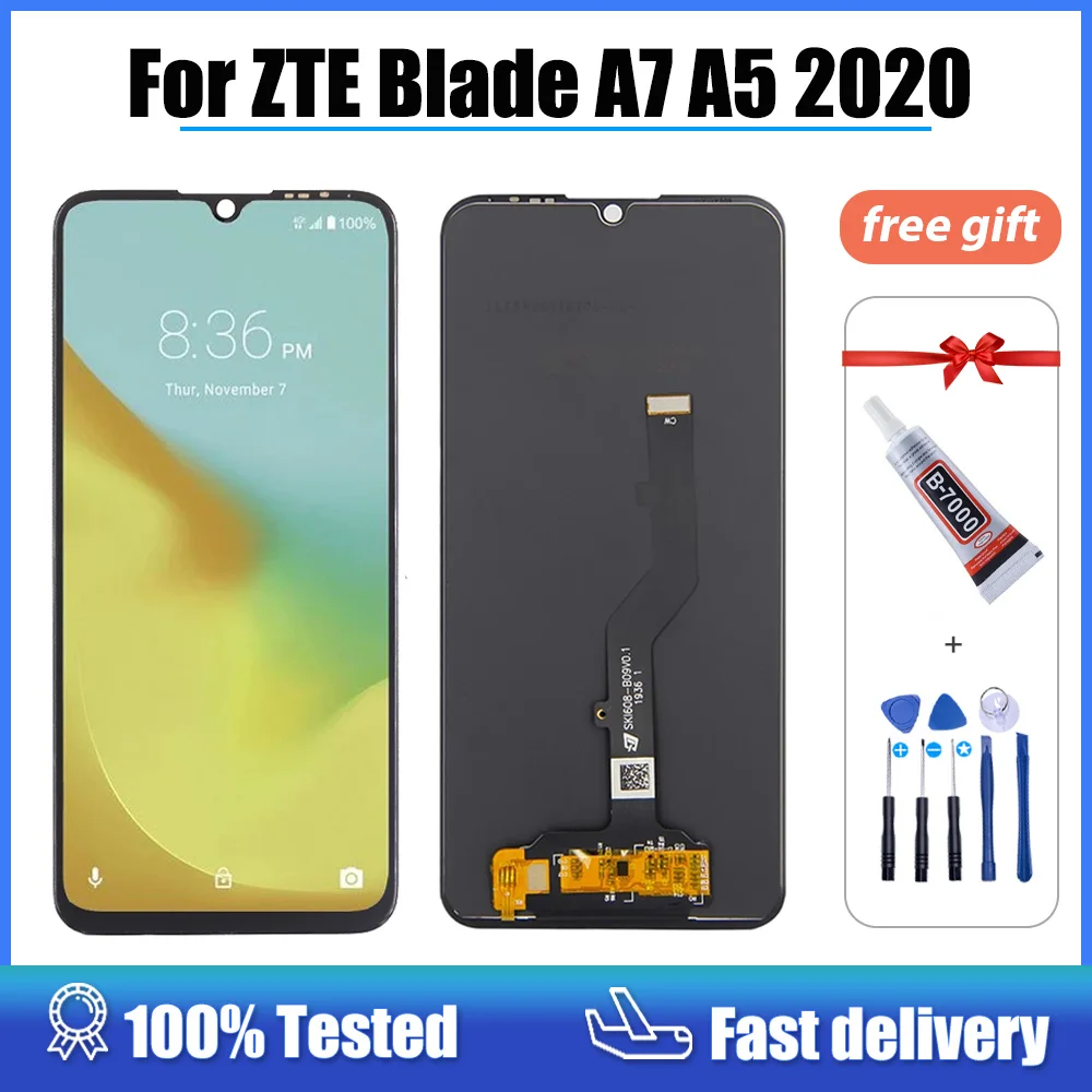 Высококачественный ЖК-дисплей 6 09 дюйма для ZTE Blade A7 A5 2020 с сенсорным дигитайзером