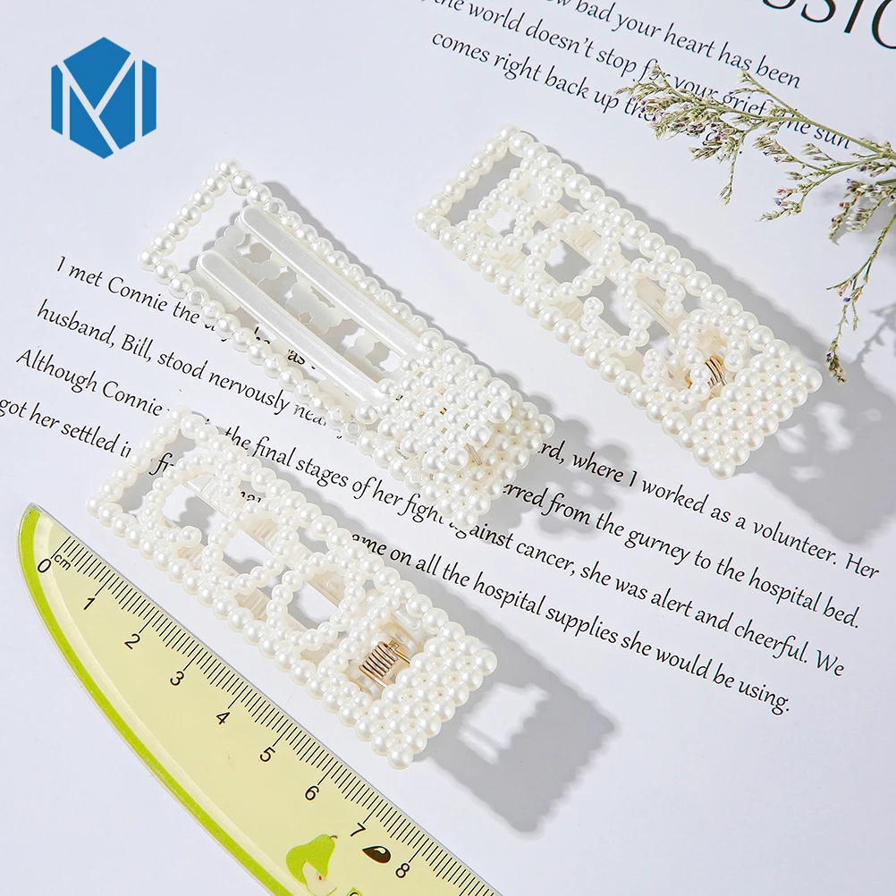 M Mism Ins Korean Pearls Letters Boss Cool Babe Sliver Hairpins Hair Clips For Girls Women Girls Barrettes Hair Accessories Women S Hair Accessories Aliexpress