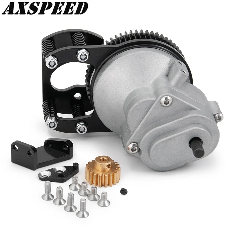 AXSPEED Transmission Case Center Gearbox with Motor Gear Metal Assembled Transmission Gearbox