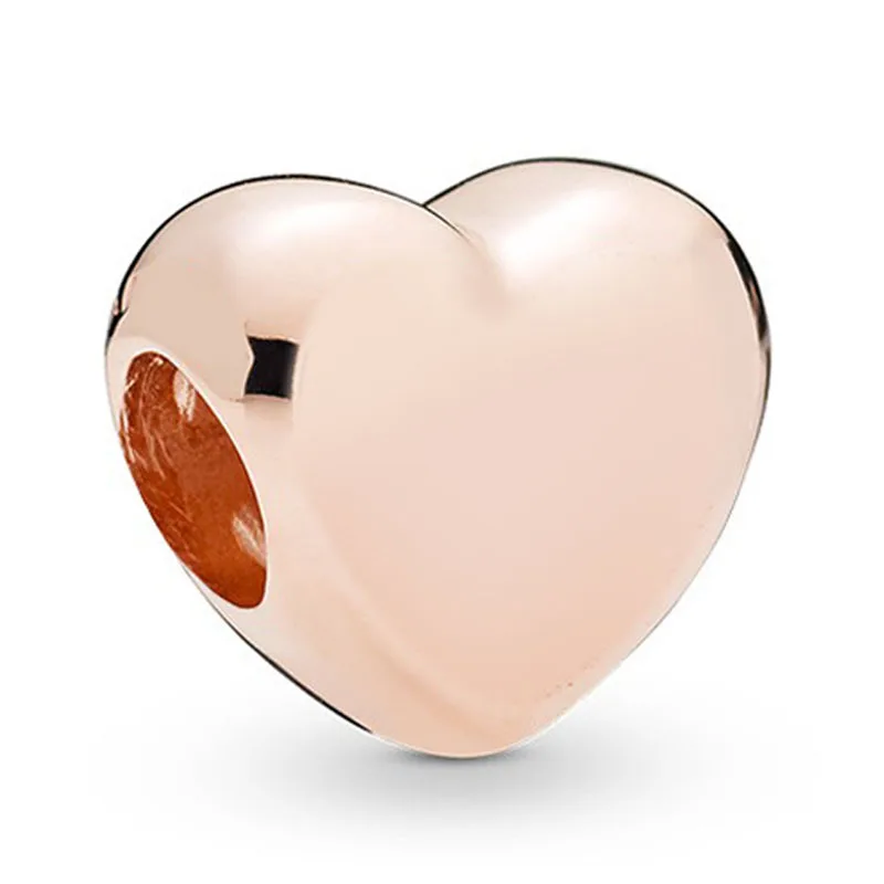 rose gold heart Воздушный шар земля Simba бусины подходят Pandora талисманы браслет ожерелье для женщин ювелирные изделия аксессуары - Цвет: rose gold heart