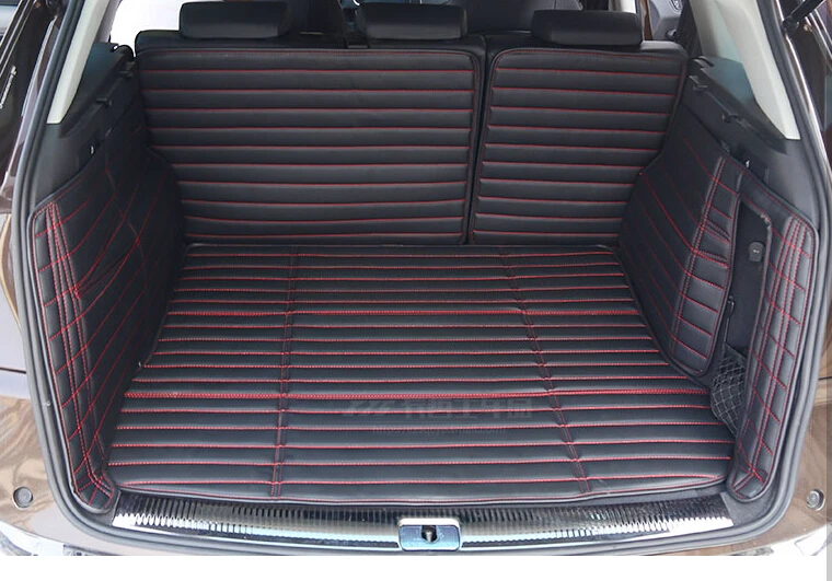 

non slip easy clean wholy surrounded no ordor Special car trunk mats for AudiQ5waterproof durable leather luggage carpets