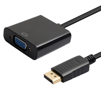 

SOONHUA DisplayPort To VGA Adapter Cable Male To Female Video Converter For PC Computer HDTV Monitor Projector