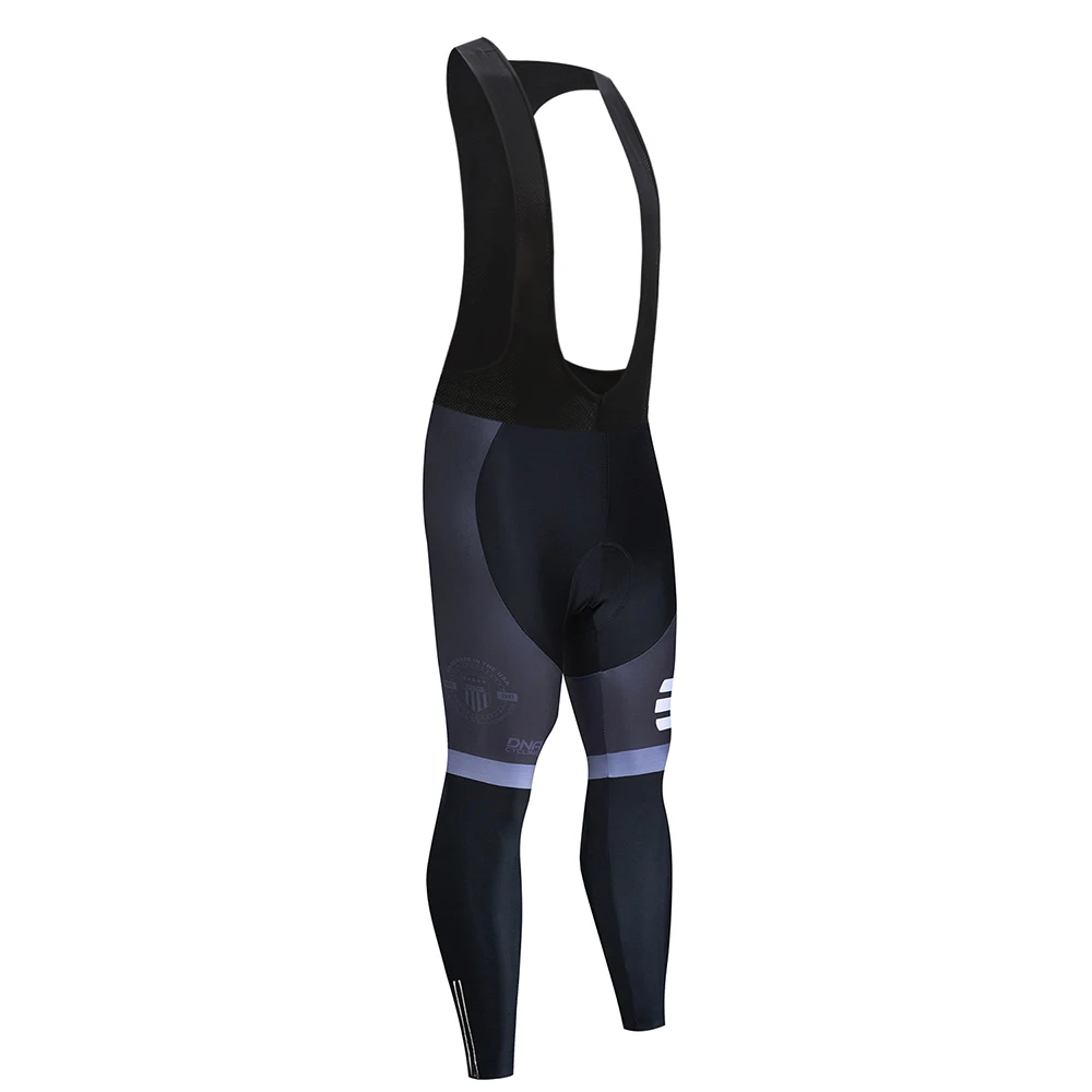 Bib trousers Pro team Men Breathable Fast drying Cycling Long Bicycle Bib Pants 9D Gel Pad Bike Bib Tights Mountain bike pants - Цвет: Bib trousers