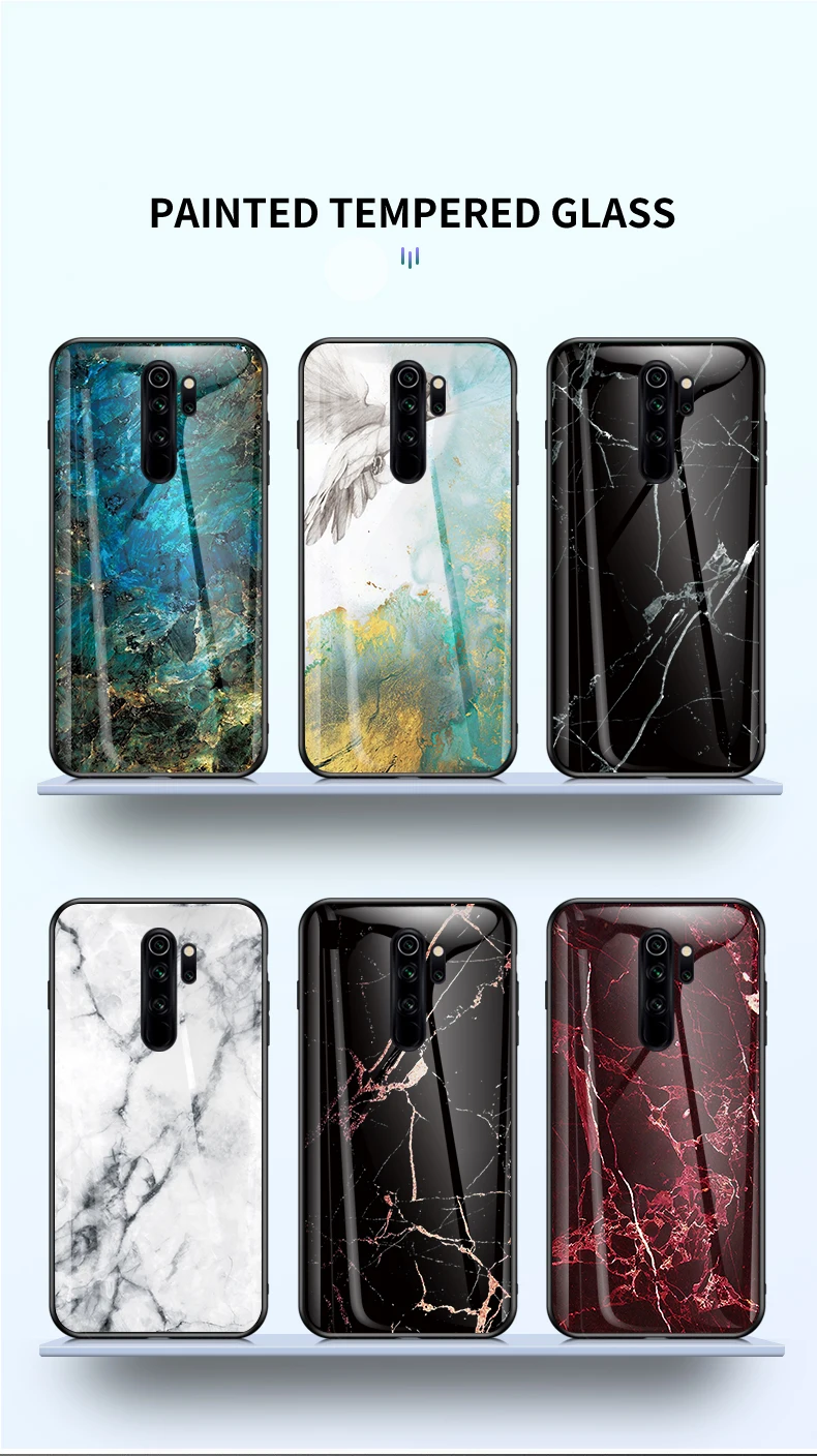 Крепление для спортивной камеры Xiaomi Redmi 8 чехол, мраморный узор закаленное Стекло задняя крышка чехол для телефона для Xiaomi Redmi 8A Note 8 Pro 5 6 6A mi 8 9 Se K20