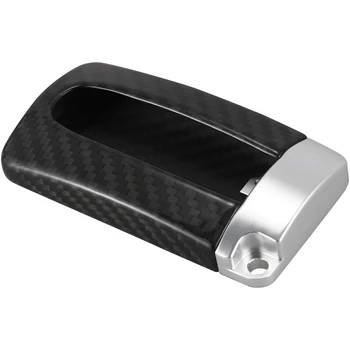 

Real Carbon Fiber Key Fob Key Case Cover Silver Base Fit for INFINITIQ50 QX50 FX37 JX35 Q70,Fit for NISSAN GTR