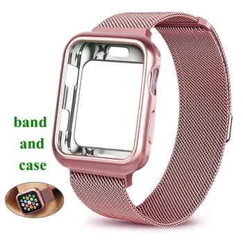 

Case+strap for Apple Watch band 4 44 mm iwatch band 42mm 38/40mm Milanese Loop bracelet watchband watch Accessories series 4 3 2