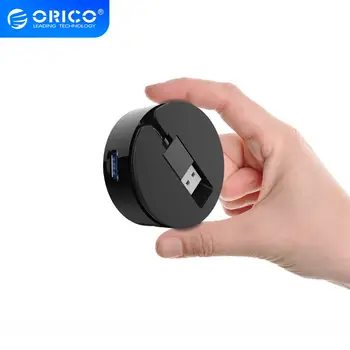 

ORICO LHA-U3 4 Port Windable USB3.0 HUB 20CM Portable Cable Mini Size Support Drive Free and Hot Swapping-Black
