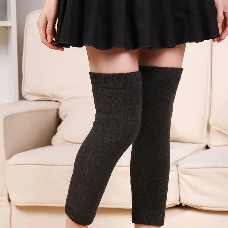 1 Pair Knee Warmers Womens Mens Cashmere Wool Knee Warmers Leg Warm Thigh High Socks Legging