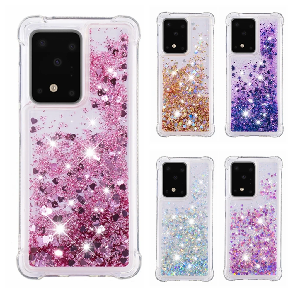 Чехол для Galaxy S20 Ultra Samsung Plus чехол A51 A71 блестящий жидкий динамический