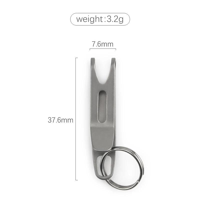 Details about   EDC Titanium Alloy KeyChain Ring Carabiner Hook Belt Buckle Outdoor Car keychain