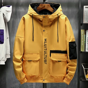 

2020 Casual jacket Zipper Men Jackets Autumn Winter Casual Coats Bomber Jacket Fashion Hooded Male Outwear Slim Hoody