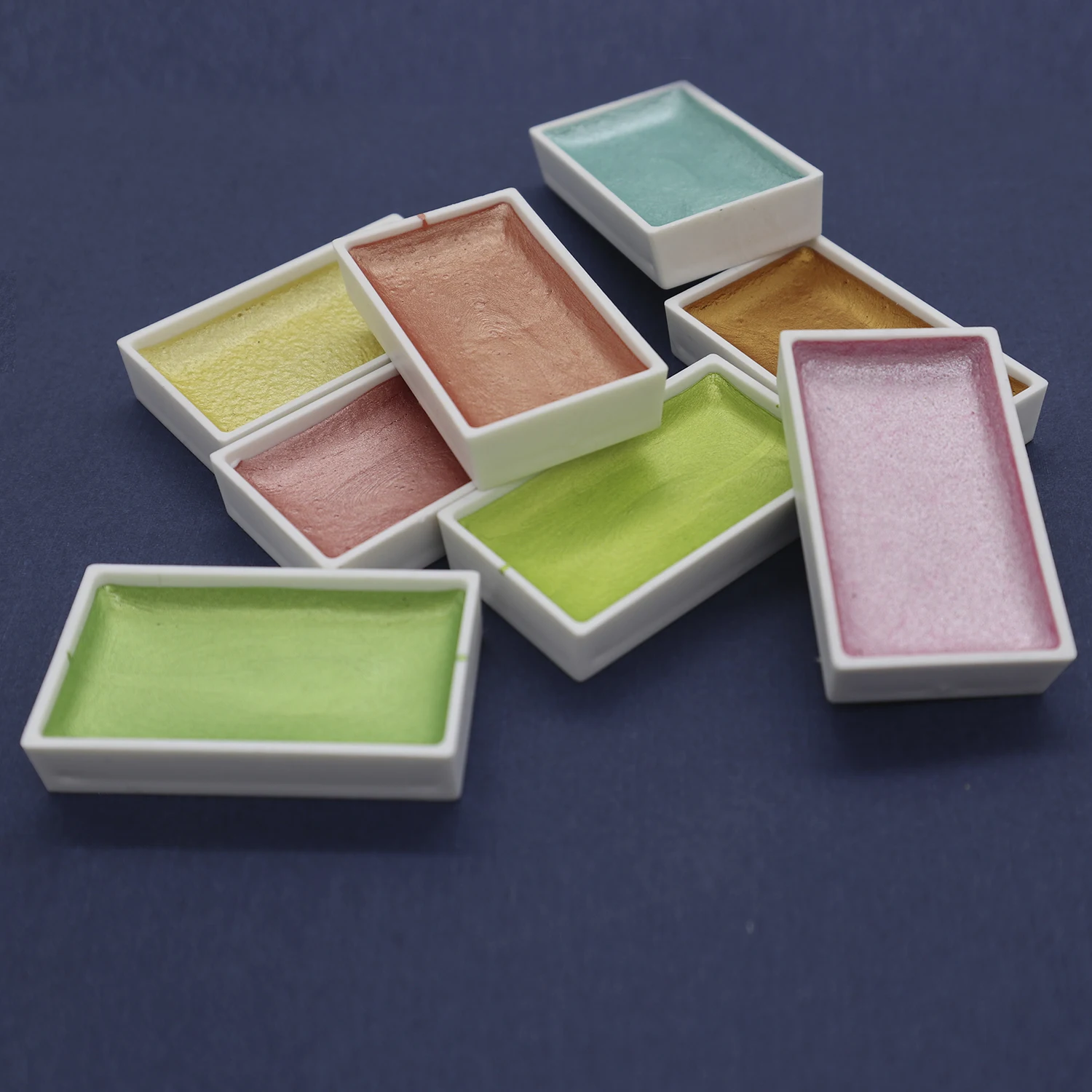 SeamiArt 24 цвета полусухие блестящие металлические краски цвета воды Подарочная коробка набор художника водный цвет жемчужный пигмент для рисования