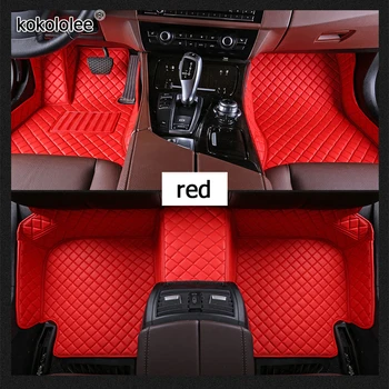 

kokololee Custom leather car floor mats For jeep grand cherokee compass commander renegade waterproof car accessories Foot mats