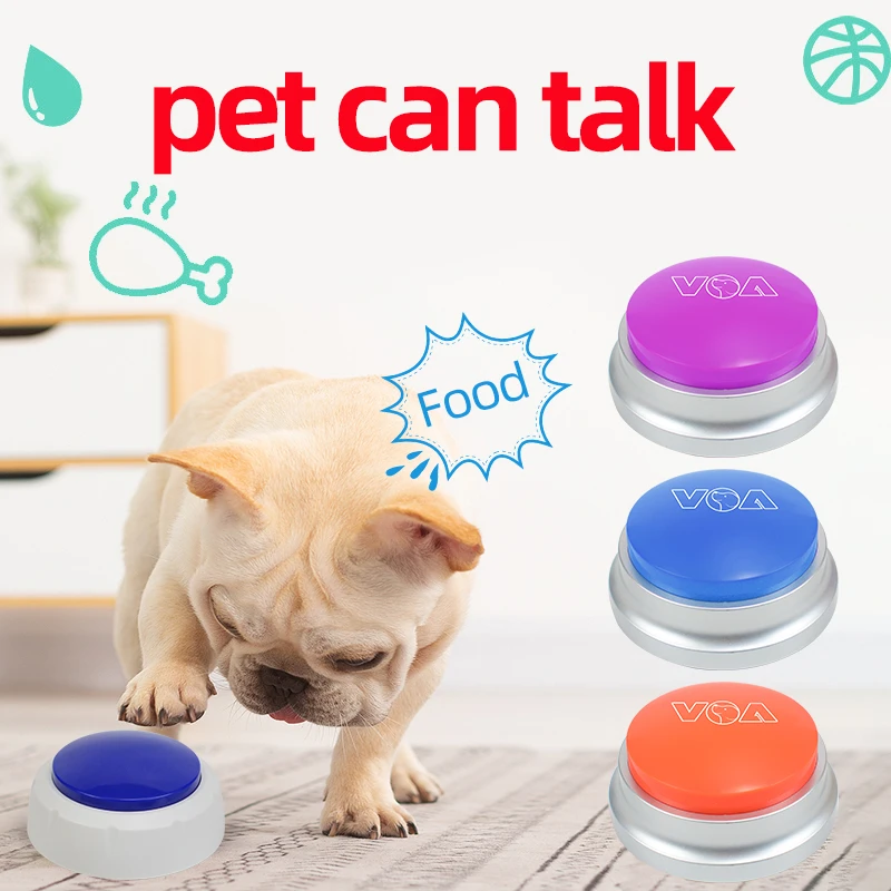 Recordable Talking Easy Carry Kids Pet Dog Interactive Toy Answering Buttons