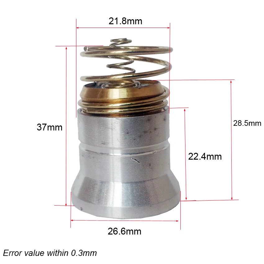 L2 LED Module 26.5mm Drop in For WF-501B 502B Flashlight 1 3 5 Mode SMO OP Aluminum Reflector Brass Solid Lamp Holder