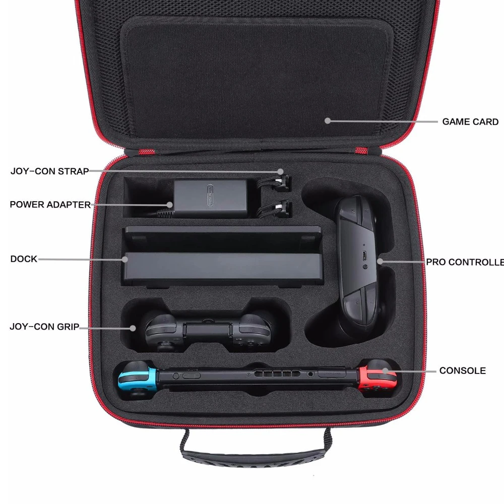 

Travel Case for Nintendos Console Hard Shell Carrying Shoulder Big Bag Box for Nintend Switch System for Switch Pro Controller