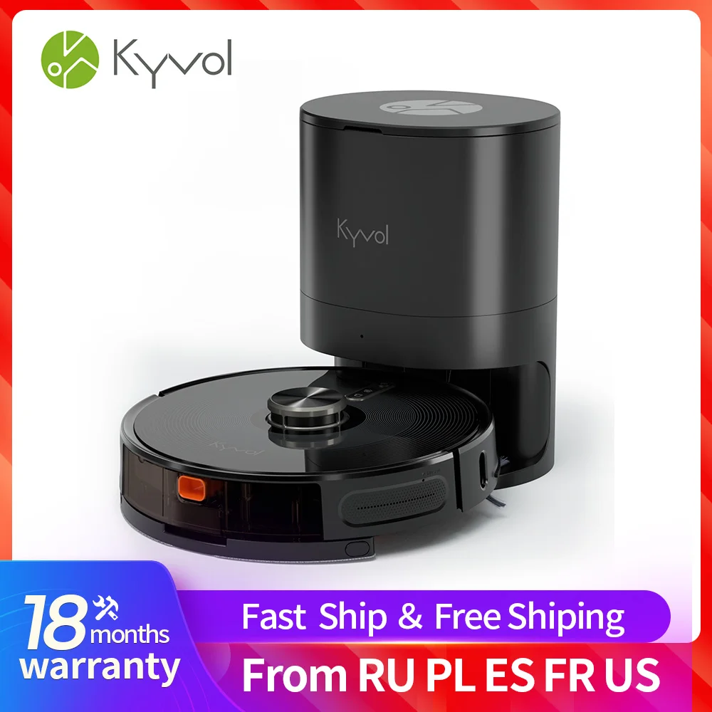 Kyvol Cybovac SC1MQ Robot Vacuum and Mop Automatic Dirt Disposal Lidar Navigation 3000Pa Suction Robotic Vacuum Cleaner with Ma