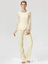 Sheath / Column Mother of the Bride Dress Two Piece See Through Jewel Neck Floor Length Chiffon Long Sleeve with Lace 2021