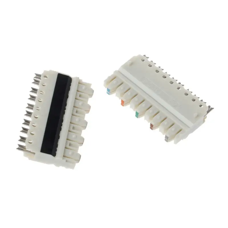 10Pcs 110 type 5 Pairs Socket Rj45 Telephone Module for Distribution Frame Connection Spring Snaps Krone Article Voice Line