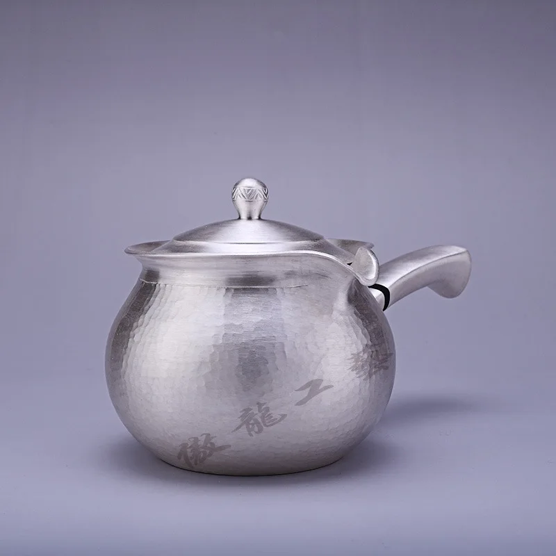 

Teapot, kettle, hot water teapot, iron teapot, stainless steel kettle, tea bowl, 350ml capacity, handmade S999 sterling silver t