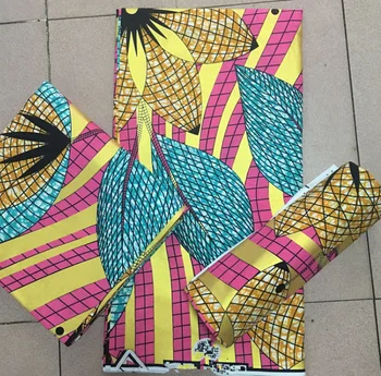 

2020 African Wax Fabric Cotton Material Quality Golden Print Stretch Nigerian Ankara Batik Silver For Sewing 6yards Party Dress