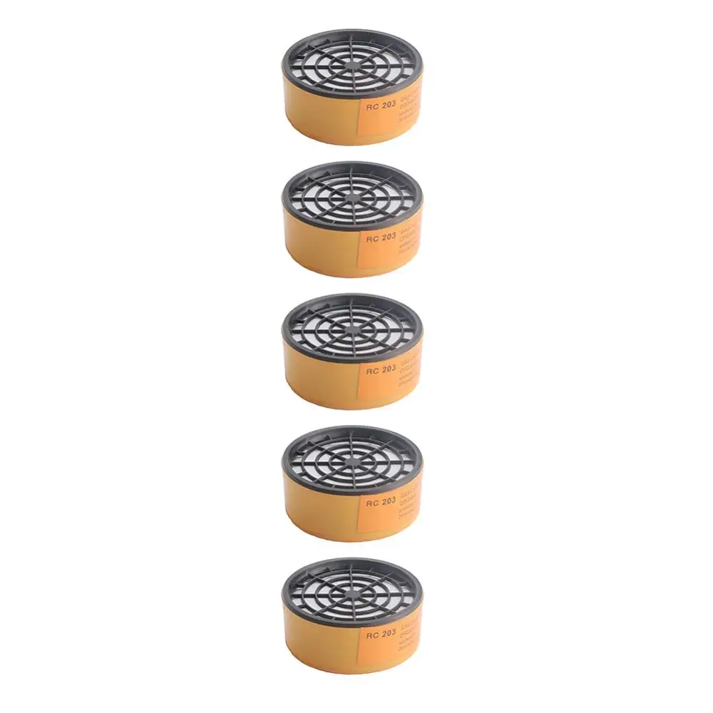 6Pcs x Activated Carbon box 68mm Antigas Filter Cartridge Box Gas Mask Respirator Replacement RC 203 Filter Boxes