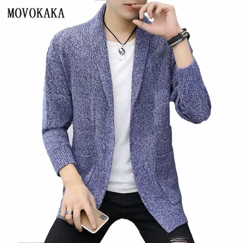 

Fashion Autumn Sweater Men Cardigan Men Knit Sweater Male Slim Fit Casual Cardigans Pocket Sweaters For Men Long Sleeve Sweaters