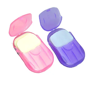

20PCS/Set Travel Soap Paper Washing Hand Bath Clean Scented Slice Sheets 20pcs Disposable Boxe Soap Portable Mini Paper Soap