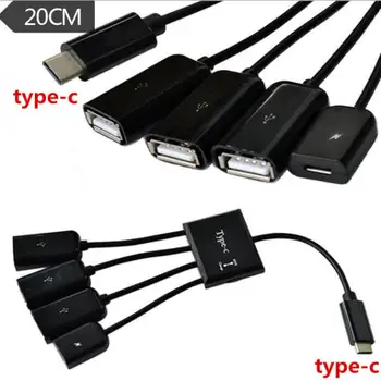 

Type-C OTG data line conversion USB2.0 interface multi-head HUB hub 1 minute 4 flat 2 generation 4C