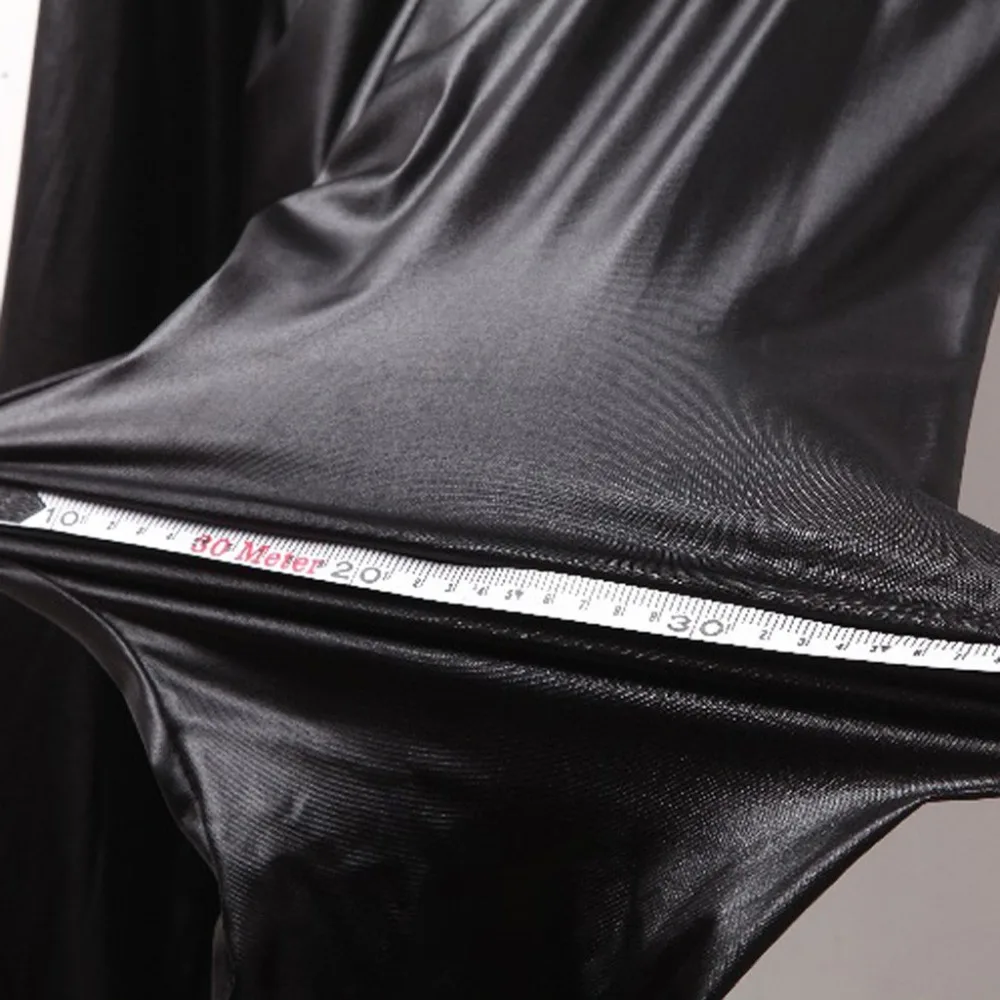 Женские черные сексуальные кожаные штаны, высокая эластичность размера плюс, леггинсы, брюки, женские мягкие тянущиеся узкие брюки из искусственной кожи s27