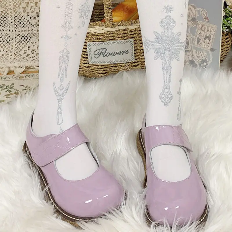 

Japanese Thick Sole Lolita Round Head Big Head Jk Pu Leather Shoes Women's College Sweet Kawaii Girl Shoes Autumn Lolita Pink