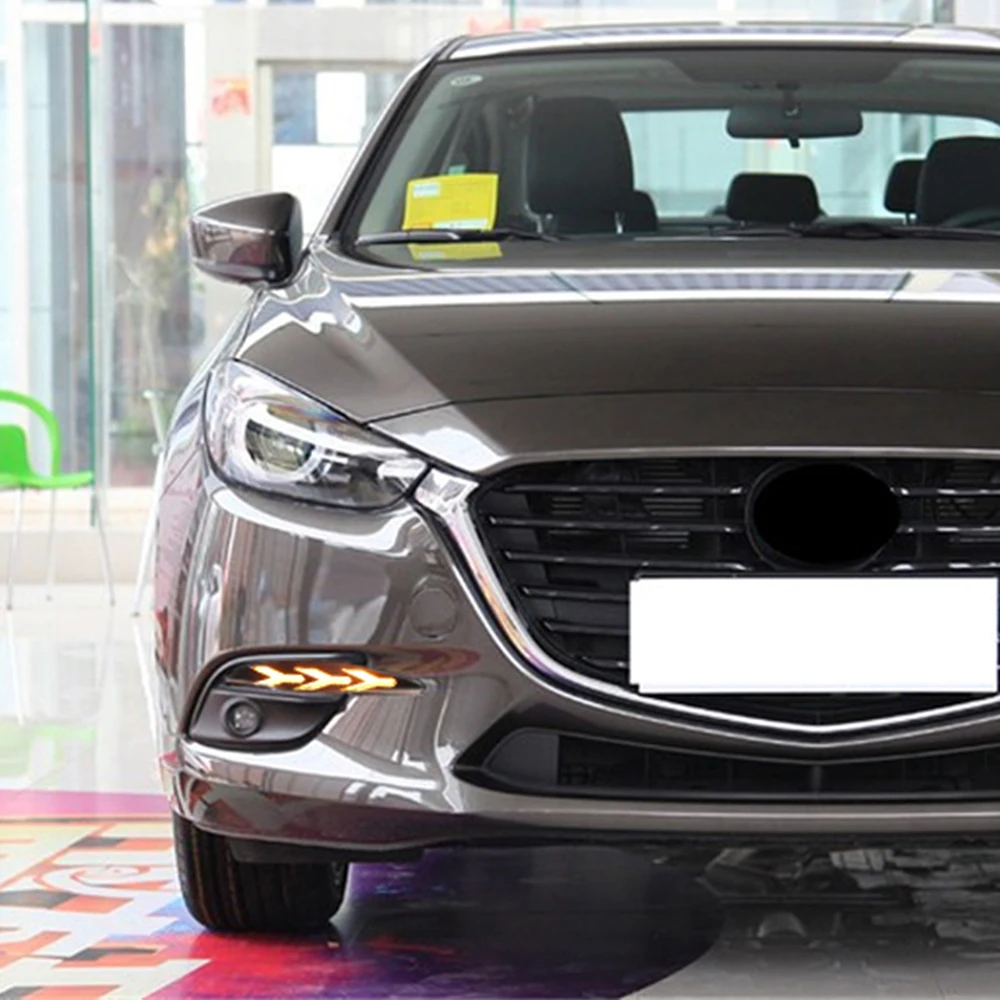 Автомобильная проблесковая 1 пара DRL Светодиодный дневной светильник