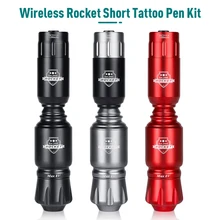 Mini Rocket Tattoo Machine Set Japan Motor Wireless Tattoo Power Supply Professional RCA Interface Rotary Tattoo Pen Kit