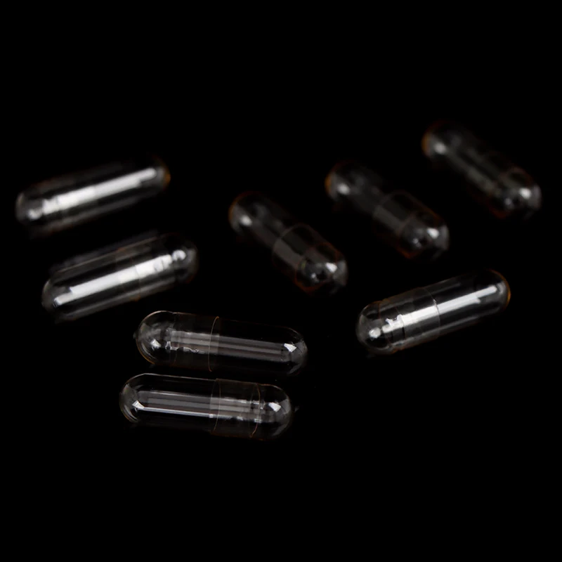 

1000PCS Standard Size 0# Empty Capsules Gelatin Clear Hollow Hard Transparent