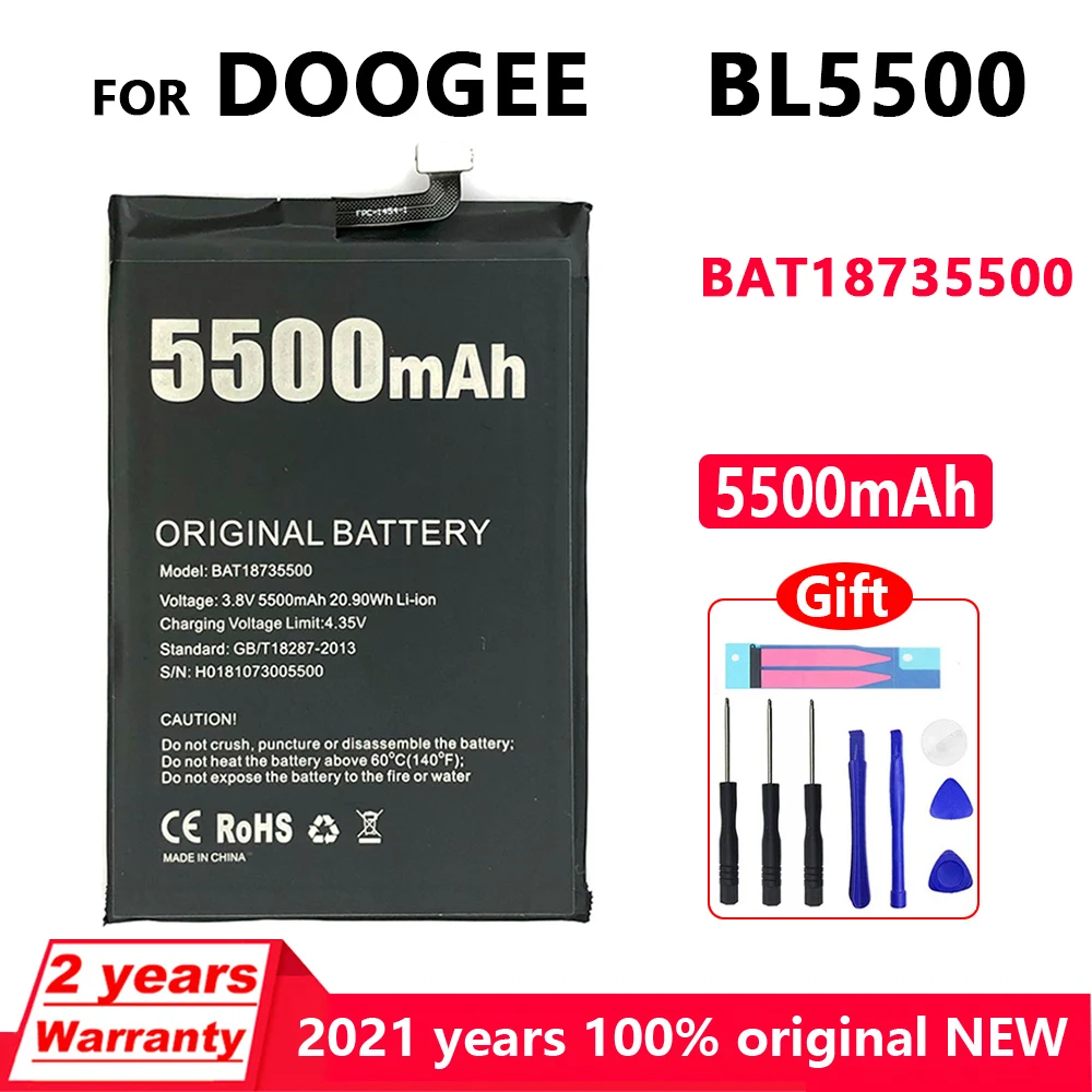 

New Original 5500mAh BL 5500 Phone battery For DOOGEE BL5500 In Stock High Quality Replacement Batteries With Free Tools