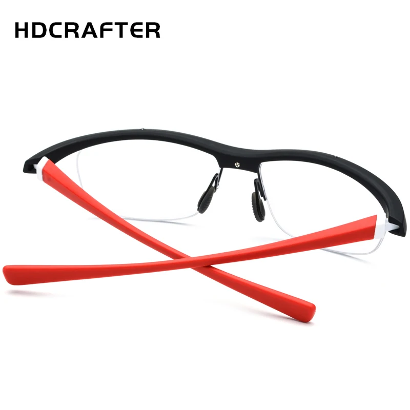 HDCRAFTER NewTR90 очки рамки для мужчин Спорт на открытом воздухе сверхлегкие очки половина рамки близорукость Оптический Рецепт; очки
