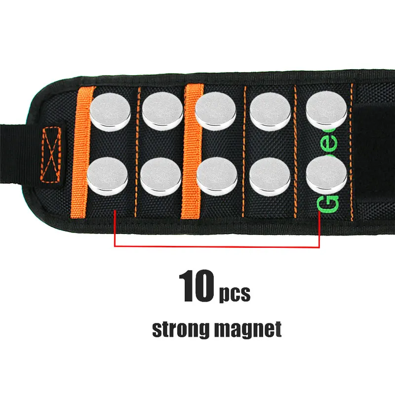 tool tote bag Magnetic Wristband Strong Magnet For Screws Nails Nuts Bolts Drill Bits Holder Repair Tool Bag 10/15/20 Magnet with detail Box metal tool chest