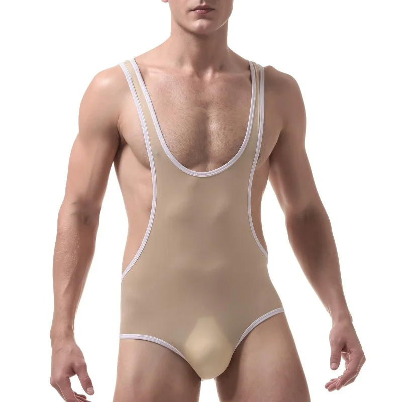 Ice Silk Мужское нижнее белье, прозрачный корсет, нейлоновое боди, Корректирующее белье для мужчин, ультратонкие сексуальные боди, Новое поступление