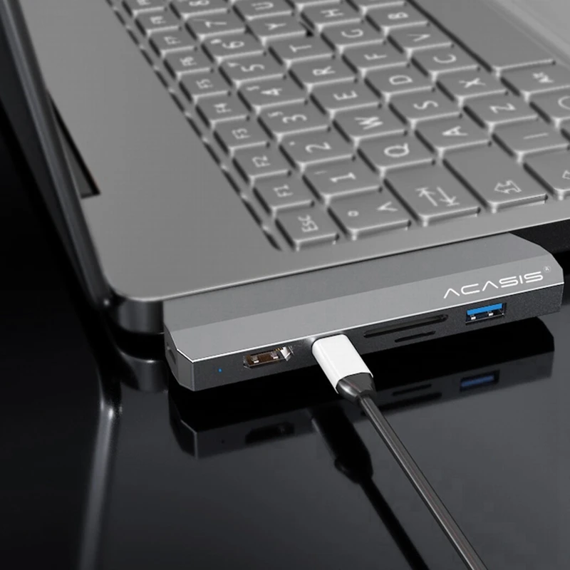 ACASIS usb type-C концентратор к HDMI адаптер 4K Thunderbolt 3 USB C концентратор с концентратором 3,0 TF sd-ридер слот PD для MacBook Pro/Air