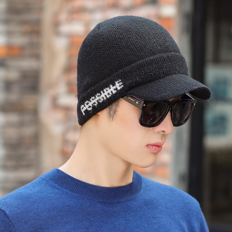 Зимняя шапка Skullies Beanies шапки зимние шапки для мужчин женский шерстяной шарф головные уборы, Балаклава маска Knitted шапка вязаная 55-61 см