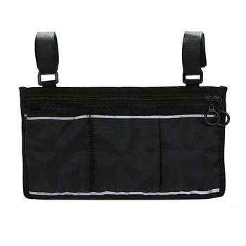 

Wheelchair Side Bag - Great Accessory for Your Mobility Devices. Fits Most Scooters, Walkers, Rollators - Manual Black