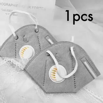 

Antibacterial Mask With Valve Anti-Fog Anti-Haze Mask Dustproof Face Mask Protective Safety Mask 1Pcs